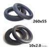 , 10 Inch Pneumatic Inner and Outer Tires, Non-slip and Wear-resistant, Suitable for Baby Cages/Scooters, 260X55,10X2.0 Optional view 3