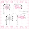 12 Pcs 1st Birthday Cupcake Toppers Pink Silver Glitter Snowflake Number One Cupcake Decoration for Boys Girls One Year Old Birthday Baby Shower Anniversary Party Cupcake Decor Supplies view 3