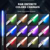 CVCBSER Upgrade App Dueling Lightsaber, Motion Control 34 Sets Sound Effects and 16 Colors Changeable, Smooth Swing Metal Light Saber for Adults view 2