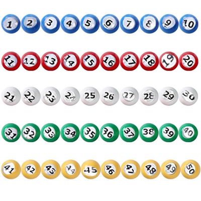 Wiywef Bingo Ball Raffle Balls Direct Replaces Supplies Portable Tally Ball Calling Balls for Nights Parties Family, 1 to 50