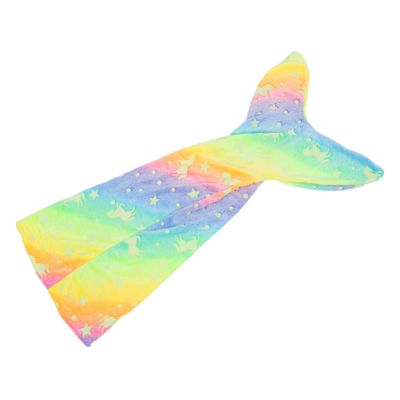 TOYANDONA Mermaid Blanket Boys and Girls Sleep Bag Glow Dark Flannel Blanket Boy Girl Luminous Cozy Mermaid Sleep Bag