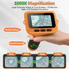 3" Screen Digital Microscope for Kids: 1000X Rechargeable Mini Pocket Portable Miniscope Magnifying Glass 4K Coin Jewelry Loupe Edu Science STEM Toy Xmas Gift 4-12 Boys Girls view 3