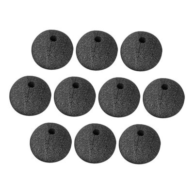 10Pcs Black Sponge Clown Nose for Cosplay Comfortable Fit Lightweight Portable Clown Accessories for Performances Parties Dress Up Events