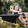 Stanley Jr. Kids Wheelbarrow Set  6-Piece Durable Toddler Wheelbarrow & Garden Tools  Child Outdoor Toy for Ages 3+  Fun, Educational Backyard Play with Apron, Gloves & Tools view 2