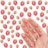 120 Pieces Tiny Strawberry Decor for Dollhouse Micro Resin Decor for DIY Crafts Mini Things for Fairy Garden Micro Landscaping Decoration view 1