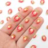 120 Pieces Tiny Strawberry Decor for Dollhouse Micro Resin Decor for DIY Crafts Mini Things for Fairy Garden Micro Landscaping Decoration view 2