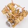 ROUASD RW-V4 12CC Steam Engine Model That Works  Mini V-Shape 4 Cylinder Reciprocating Metal Engine for 90-150cm Steamships, Forward & Reverse Function, Experiment Kit for Adults view 2
