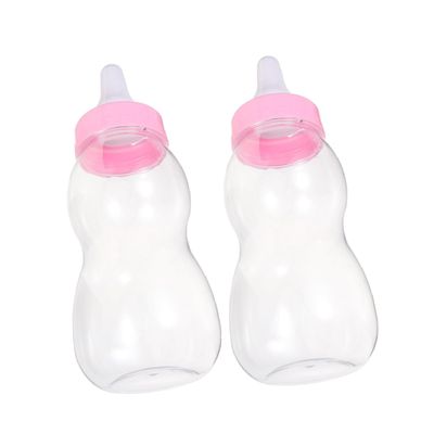 2Pcs Pink Bottle Coin Bank Detachable Plastic Money Box for Shower Birthday Party Decoration Spacious Storage for Savings Fun and Engaging Piggy Bank