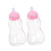 2Pcs Pink Bottle Coin Bank Detachable Plastic Money Box for Shower Birthday Party Decoration Spacious Storage for Savings Fun and Engaging Piggy Bank view 1