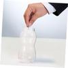 2Pcs Pink Bottle Coin Bank Detachable Plastic Money Box for Shower Birthday Party Decoration Spacious Storage for Savings Fun and Engaging Piggy Bank view 4