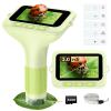 3.0" Screen Digital Microscope for Kids: 1000X Rechargeable Mini Pocket Portable Miniscope Magnifying Glass 4K Coin Jewelry Loupe Edu Science STEM Toy Xmas Gift 4-12 Boys Girls view 1