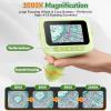 3.0" Screen Digital Microscope for Kids: 1000X Rechargeable Mini Pocket Portable Miniscope Magnifying Glass 4K Coin Jewelry Loupe Edu Science STEM Toy Xmas Gift 4-12 Boys Girls view 3