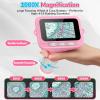 3" Screen Digital Microscope for Kids: 1000X Rechargeable Mini Pocket Portable Miniscope Magnifying Glass 4K Coin Jewelry Loupe Edu Science STEM Toy Xmas Gift 4-12 Boys Girls view 3