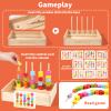 INIFEIDALA Montessori Screwdriver Board Set-Lock and Key ToyWooden Peg Board Beads Sequencing Toy Set view 3