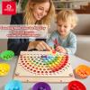 INIFEIDALA Montessori Screwdriver Board Set-Lock and Key ToyWooden Peg Board Beads Sequencing Toy Set view 4