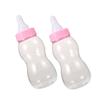 2Pcs Bottle Piggy Bank Transparent Money Box for Cute Shower Favors Engaging Coin Saving Jar Decor Detachable Design for Easy Cleaning High Pink view 1