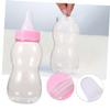 2Pcs Bottle Piggy Bank Transparent Money Box for Cute Shower Favors Engaging Coin Saving Jar Decor Detachable Design for Easy Cleaning High Pink view 3