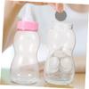 2Pcs Bottle Piggy Bank Transparent Money Box for Cute Shower Favors Engaging Coin Saving Jar Decor Detachable Design for Easy Cleaning High Pink view 4