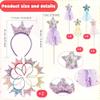 32 Pcs Star Princess Fairy Wands Kit Include 16 Glitter Star Fairy Wizard Angel Wands16 Sequin Princess Kids Crown Headbands for Cosplay Accessories Birthday Party Gifts view 2