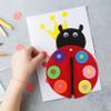 MOUNTTU Felt Board for Toddlers, Non-Woven Ladybird DIY Kit, Learn to Zip and Button DIY Ladybird Craft Early Learning Basic Life Skills for Kids Sew Fun Animals Kit Shoe Tie Practice for Kids view 3