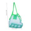 BESPORTBLE 2Pcs Beach Storage Mesh Bag Large Blue and Green Straps for Sand Swimming and Boating Outdoor Beach Tote for Shells view 2