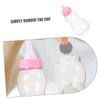 2Pcs Jumbo Bottle Piggy Bank Transparent Milk Bottle Candy Jar for Shower Engaging Savings for Capacity Coin Bank Pink view 3