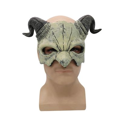 1PC Devil Half Face Mask for Halloween Party Ghostlike Masquerade Prop for Cosplay for Costume Parties and Festivals Fine Workmanship and Novelty Design