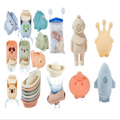 14 Pack Bath Toys & 4 Pack Silicone Baby Bath Toys for Kids Ages 1-3