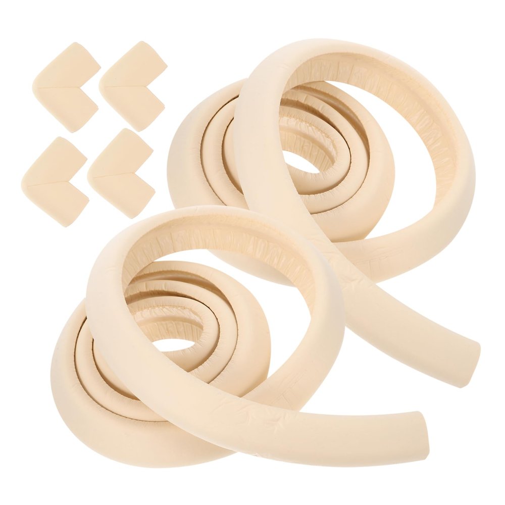 1Set Furniture Edge Protector Strip Safety Guard for Tables Desks Cabinets Adhesive Shaped Protection Soft Multipurpose Easy to Install with Corner