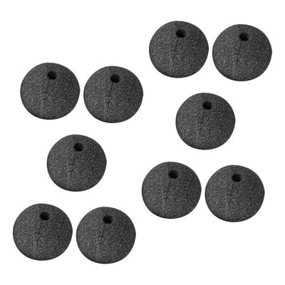 10Pcs Black Sponge Clown Nose for Halloween Costume Accessories Soft Comfortable and Prop for Cosplay Parties and Stage Performances Unique Design for Enhanced