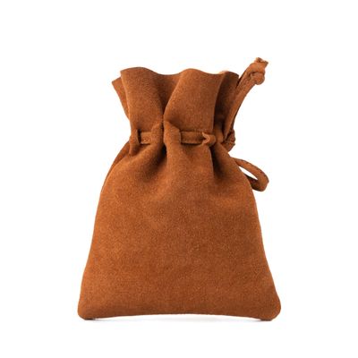 Medieval Drawstring Coin Pouch Bag, Leather Coin PouchRenaissance Drawstring Pouch Dice Bag, Small Coin Purse for Women/Men, Brown Swayze Suede