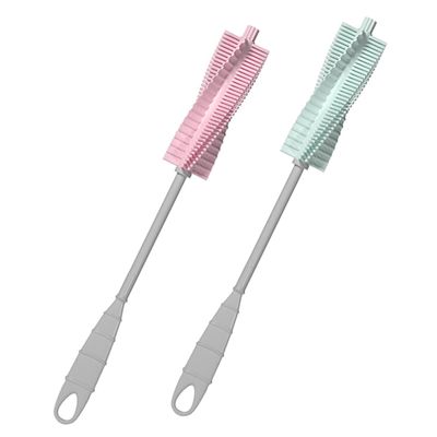 2Pcs Bottle Brush Food Grade Pacifier Scrubbing Brush for Cleaning Long Handle Design for for Milk Bottles and Feeding Essentials