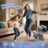 anysun Remote Control Robot Dog for Kids, Programmable Smart Puppy Intelligent Learning Dancing Walking RC Robot Toys for Girls and Boys (Gray) view 2