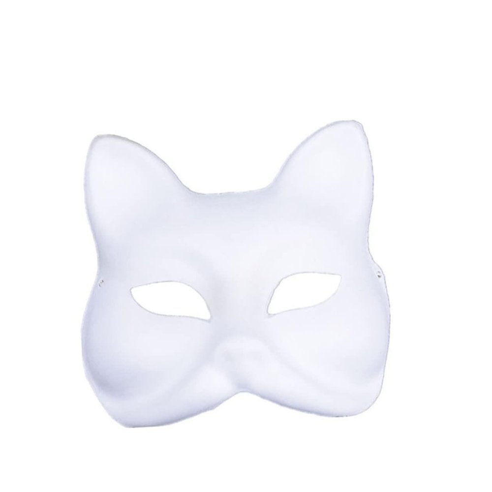 10Pc DIY Pulp Blank White Masks for Painting Comfortable Full Face Costume Masks for Arts Crafts Educational Props and Imaginative Play