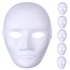 6Pcs DIY Blank Pulp Masks for Hand Painted Unpainted Masks for Creative Personalization for Birthday Carnival Masquerade and Holiday Parties view 1