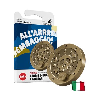 FABA Disco Sonoro Pirate and Private Stories Stories and Sound Fairy Tales for Boys and Girls 5-10 Years Listening with The Storytelling and FABA+, Educational Game Italian Version