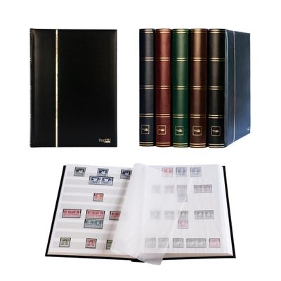 Prophila Collection 64 White Pages Luxury Stamp Album Insert Book Padded Black Cover
