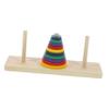 JOINPAYA Wooden Tower of Hanoi Puzzle Game Intellectual Toy for Adults and Kids Creative Brain Teaser Board Game for Home DIY and Party Playing Smooth Safe Surface 7.48X2.36X2.87 Inches view 1