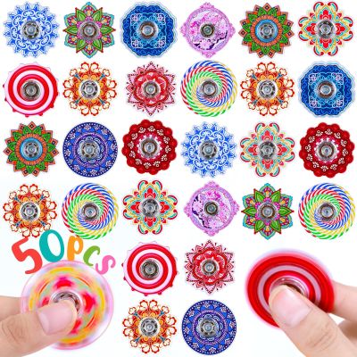 50 Pack Fidget Spinner for Kids, Mini Sensory Fidget Toys Bulk Adults Kids with Autism ADHD, Valentines Day Gifts Anxiety Toys Stress Relief Fidgets Valentines Basket Stuffers Classroom Prizes