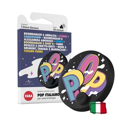 FABA Disco Sonoro Italian Pop for The Whole Family Music and Songs for Boys and Girls 5-10 Years Listen with The Storytelling and Faba+, Educational Game Italian Version