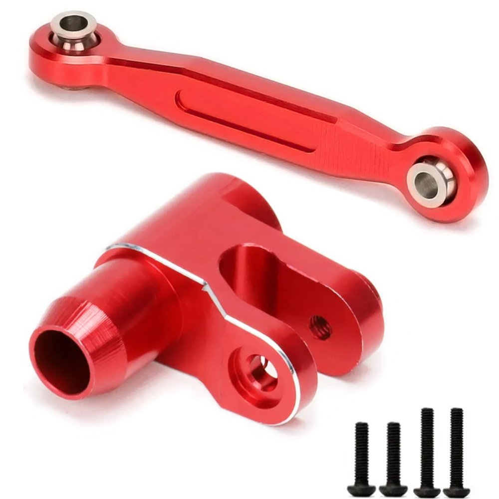 Alloy Steering Servo Horn Steering Linkage Tie Rod 46mm #7747 for Rc Car 1/5 XMAXX 1/5 X-MAXX 8S 6S Upgrade Part(Red)