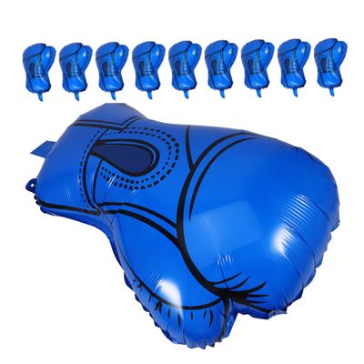 10Pcs Boxing Glove Foil Balloons Vibrant Decorative Balloons for Birthday Parties Wrestling Celebrations and Gym Events Aluminum Foil Design for Festive Floating Effects