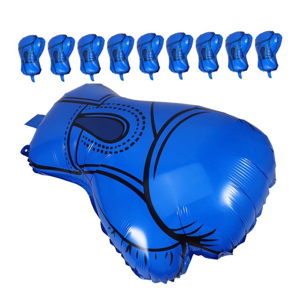10Pcs Boxing Glove Foil Balloons Vibrant Decorative Balloons for Birthday Parties Wrestling Celebrations and Gym Events Aluminum Foil Design for Festive Floating Effects