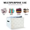 XDFVL Coquette Blue Bow Floral Storage Basket Bins With Handles for Girls Kids, Bow Floral Pattern Foldable Laundry Basket for Girls Room Nursery Bedroom Bathroom Clothes Toys Books view 2