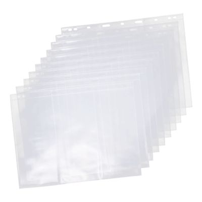 10Pcs Currency Collection Album Pages Multi Functional Loose Leaf Design for Paper Currency Tickets and Transparent Sleeves for Stamps
