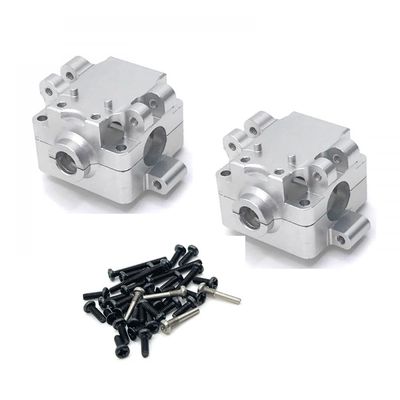2-Piece Metal Gearbox Upgrade Compatible with 1/28 284131 RC Car Parts Fits K969 K979 K989 K999 P929 P939 Models(White)