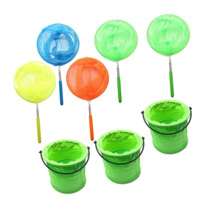 CIYODO 1Set Extendable Catching Nets Insect and Butterfly Fishing Kit for Outdoor Exploration for Gross Motor Skills