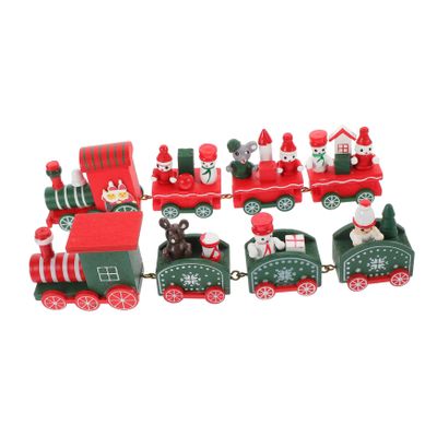 Garneck 2 Sets Cartoon Train Decor for Christmas Ornaments Unique for Holiday Decorations and Desktop Display Random Colors