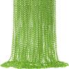 24 PCS St. Patrick's Day Bead Necklaces, Light Green Mardi Gras Christmas Beads, 33'' Green Bead Necklace Green Party Beads for St. Patricks Day, Mardi Gras, Christmas, Carnival Party Favors view 1
