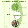 24 PCS St. Patrick's Day Bead Necklaces, Light Green Mardi Gras Christmas Beads, 33'' Green Bead Necklace Green Party Beads for St. Patricks Day, Mardi Gras, Christmas, Carnival Party Favors view 2